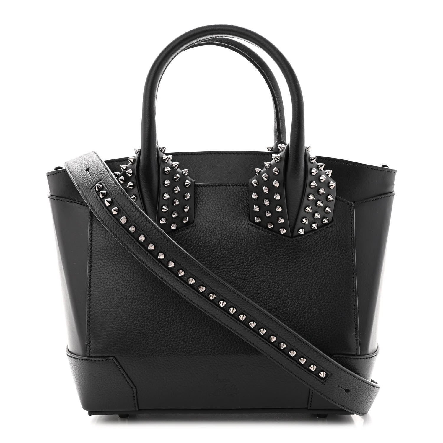 Christian Louboutin Grained Calfskin Spike Small Eloise Tote Black 1 of 10