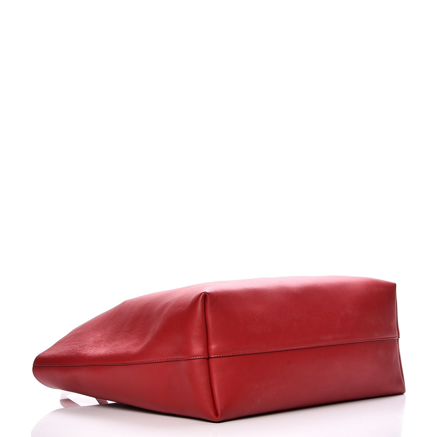 Calfskin Perforated Logo Tote Red