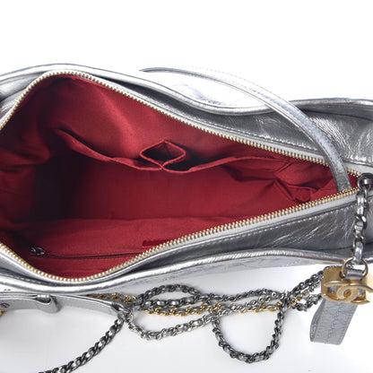 Chanel Metallic Lambskin Calfskin Quilted Medium Gabrielle Hobo Silver 5 of 10