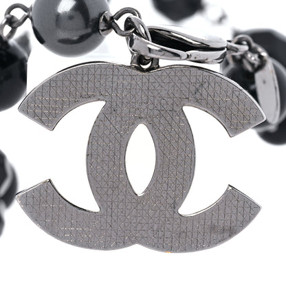 Chanel Pearl Beaded CC Bracelet Black 4 of 6