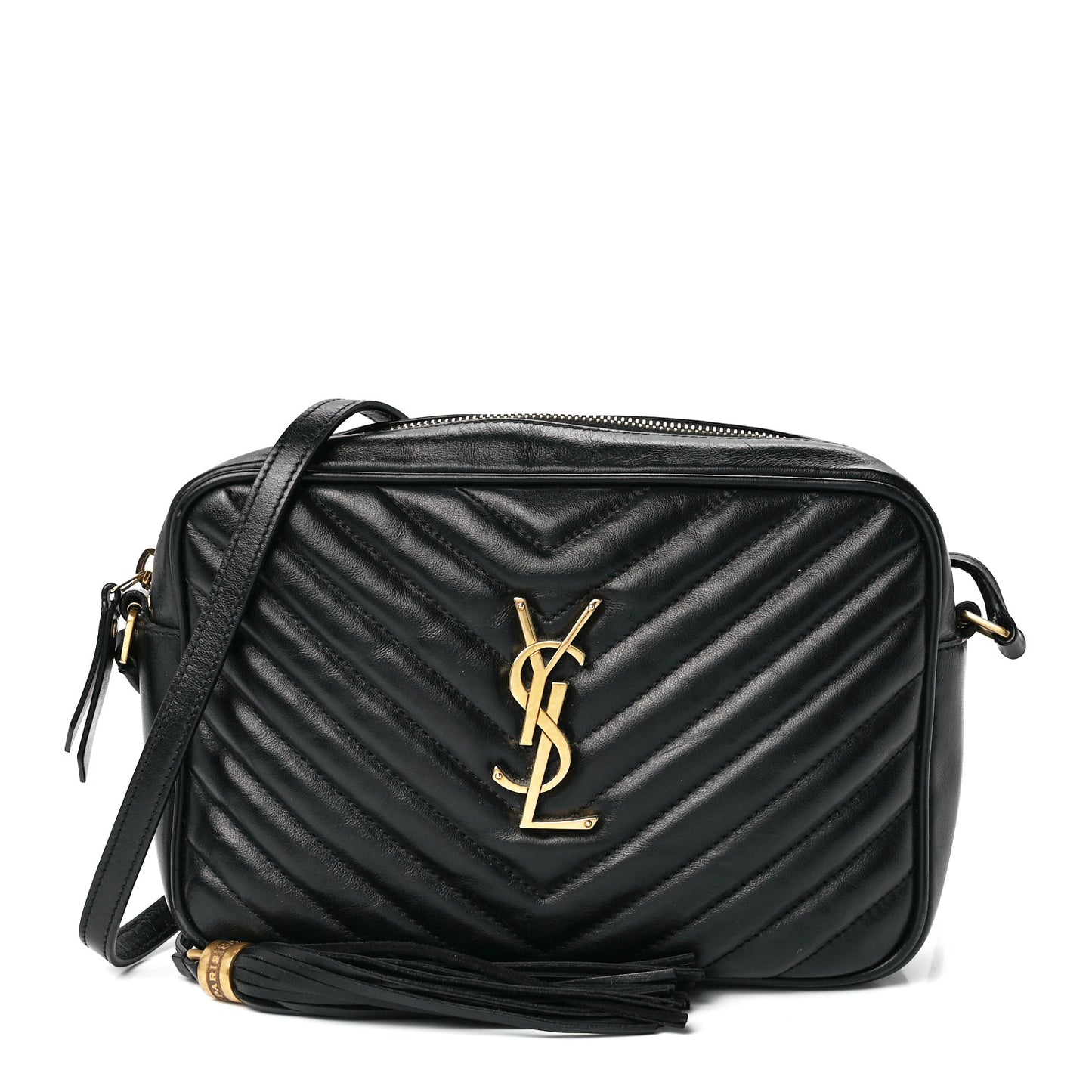 Calfskin Matelasse Monogram Lou Camera Bag Black