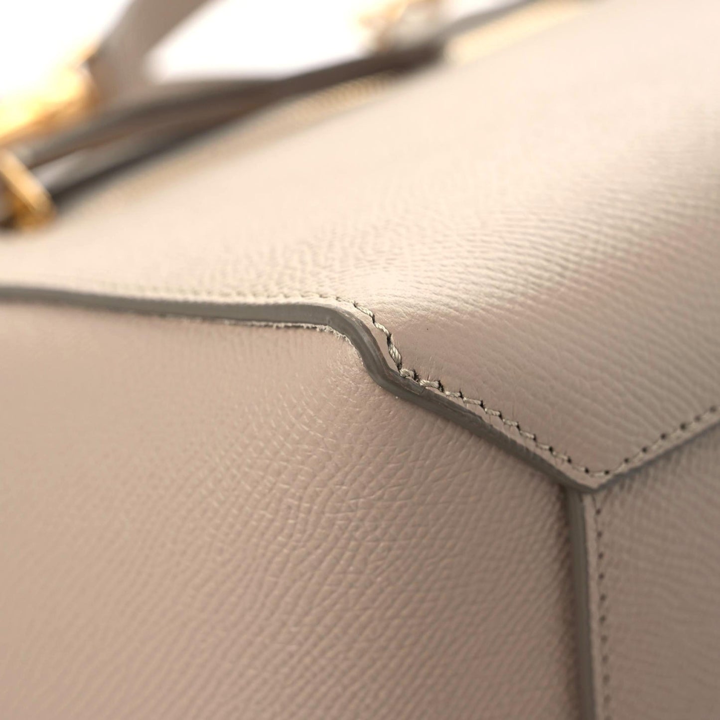 Grained Calfskin Micro Belt Bag Light Taupe