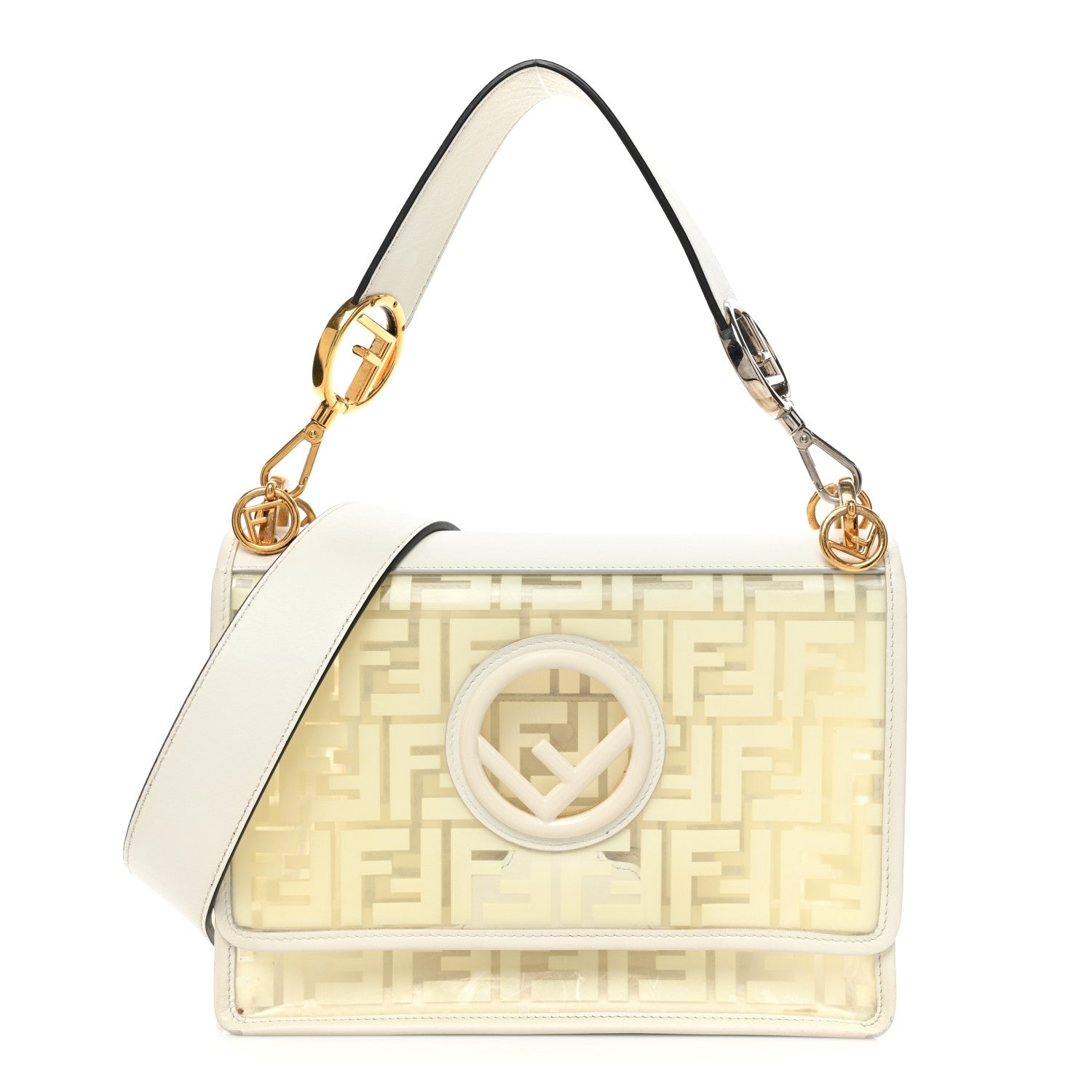 Fendi TPU FF Vitello Century F is Fendi Kan I Shoulder Bag White 1 of 18