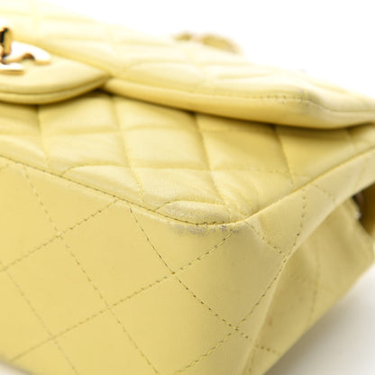 Chanel Lambskin Quilted Mini Rectangular Flap Light Yellow 9 of 19