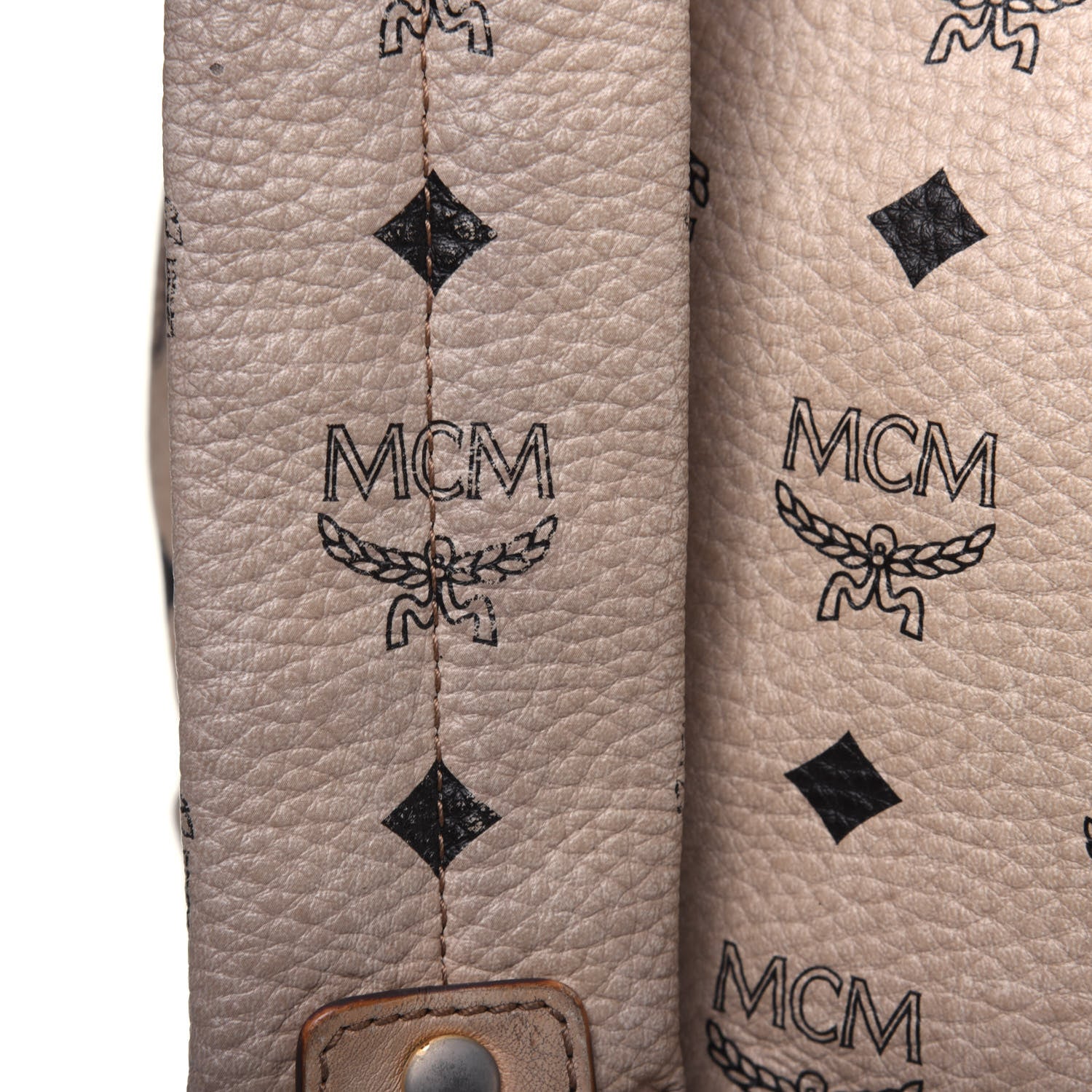 MCM Visetos Medium Sprinkle Stud Stark Backpack Beige 32 of 32