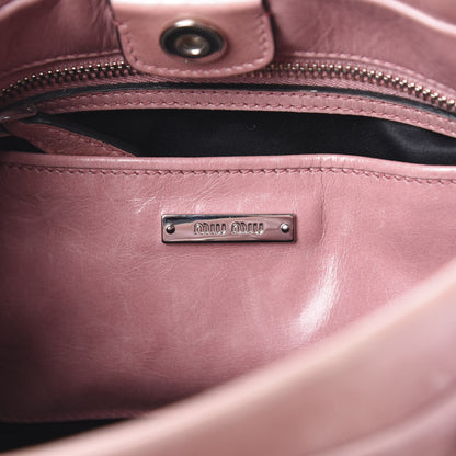 Miu Miu Vitello Lux Bow Tote Mughetto 5 of 13