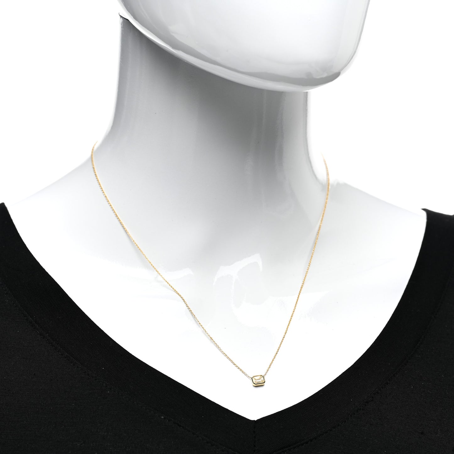 18K Yellow Gold Diamond .35ct Diamonds By The Inch Necklace