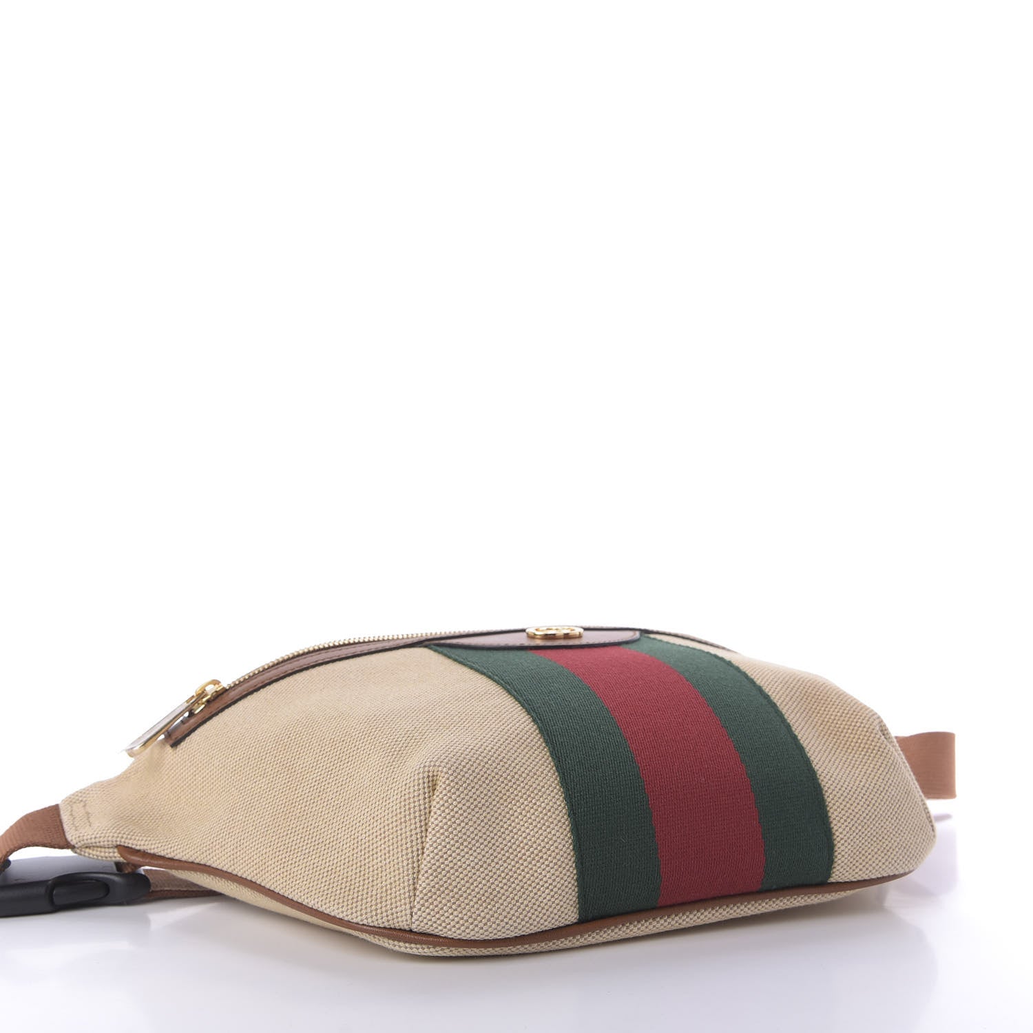 Gucci Vintage Canvas Web Belt Bag Sand Cuir 4 of 10