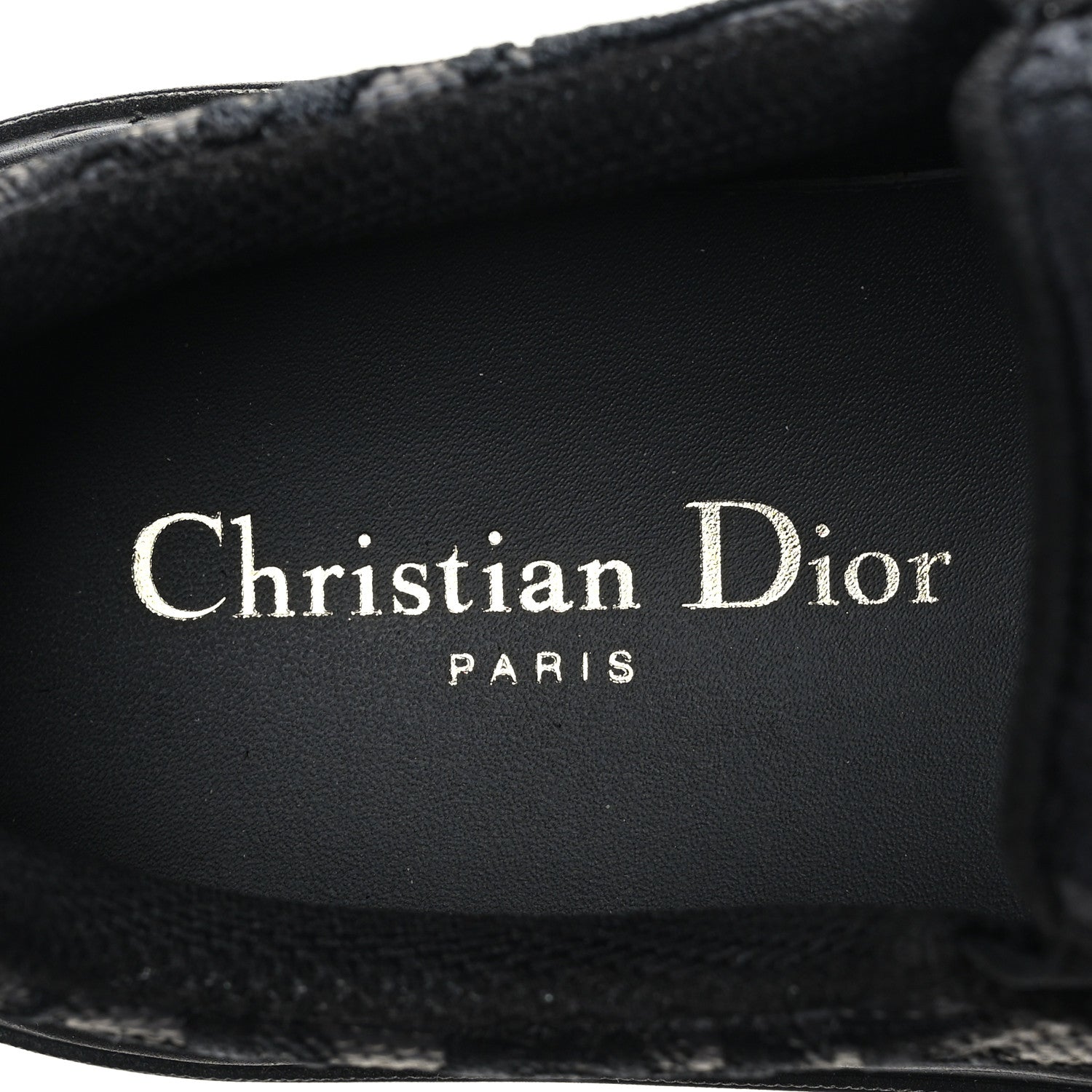 Christian Dior Shiny Technical Fabric Oblique Embroidered Womens Solar Slip On Sneakers 37 Black 7 of 8