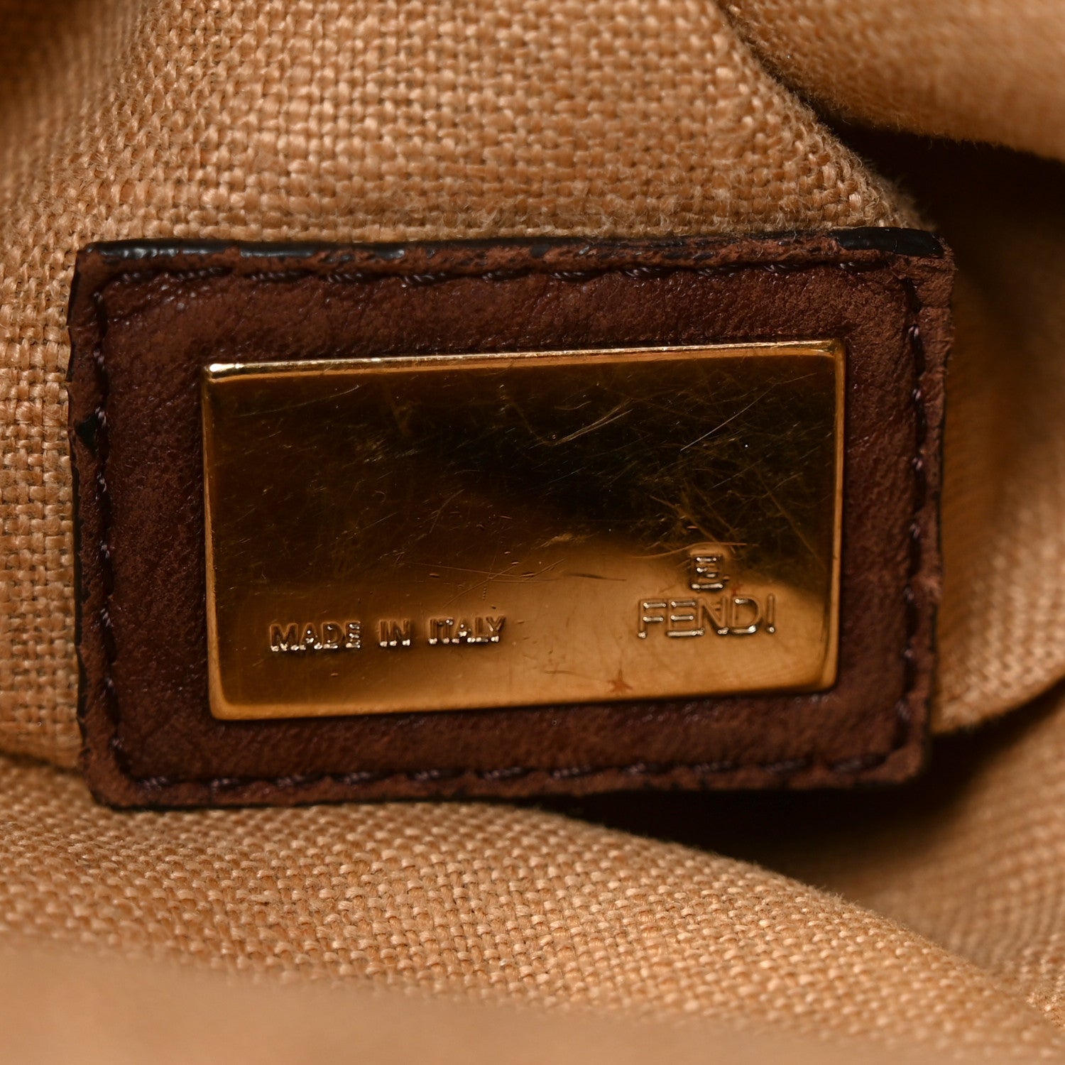 Fendi Zucca Nappa Nuvolata Vitello Tortuga Spy Tobacco Moro 6 of 11