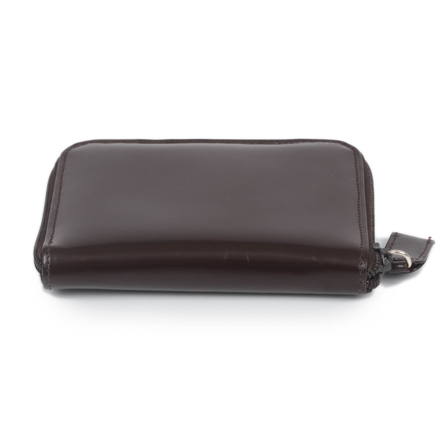 Prada Spazzolato Compact Zip Wallet Dark Brown 4 of 10