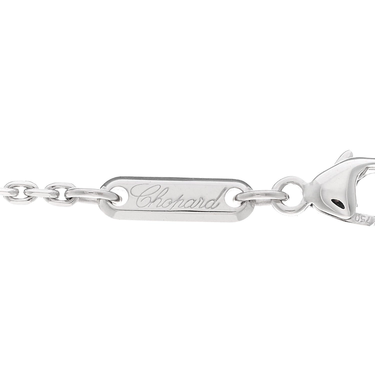 Chopard 18K White Gold Diamond Happy Diamonds Love Pendant Necklace 4 of 4