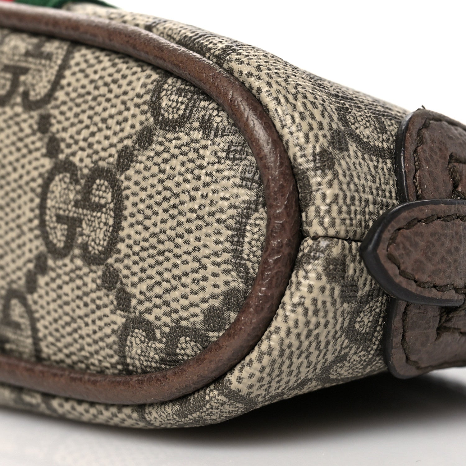 Gucci GG Supreme Monogram Web Ophidia Dome Key Pouch Beige New Acero 6 of 10