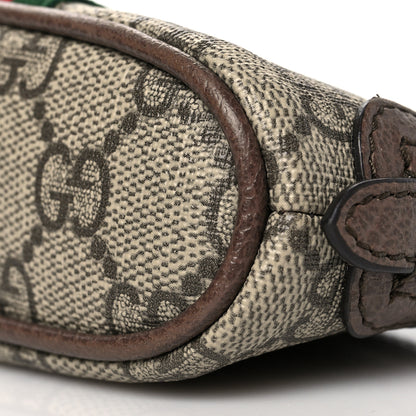 Gucci GG Supreme Monogram Web Ophidia Dome Key Pouch Beige New Acero 6 of 10
