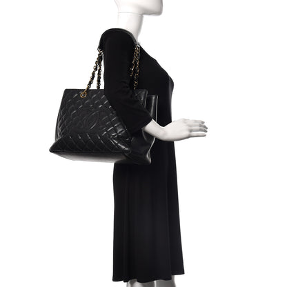 Chanel Caviar Quilted Grand Shopping Tote GST Black 2 of 13