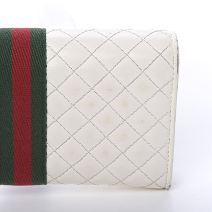 Gucci Calfskin Web Trapuntata GG Continental Wallet Off White 11 of 15