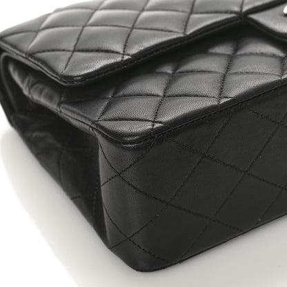 Chanel Lambskin Quilted Medium Double Flap Black 8 of 10