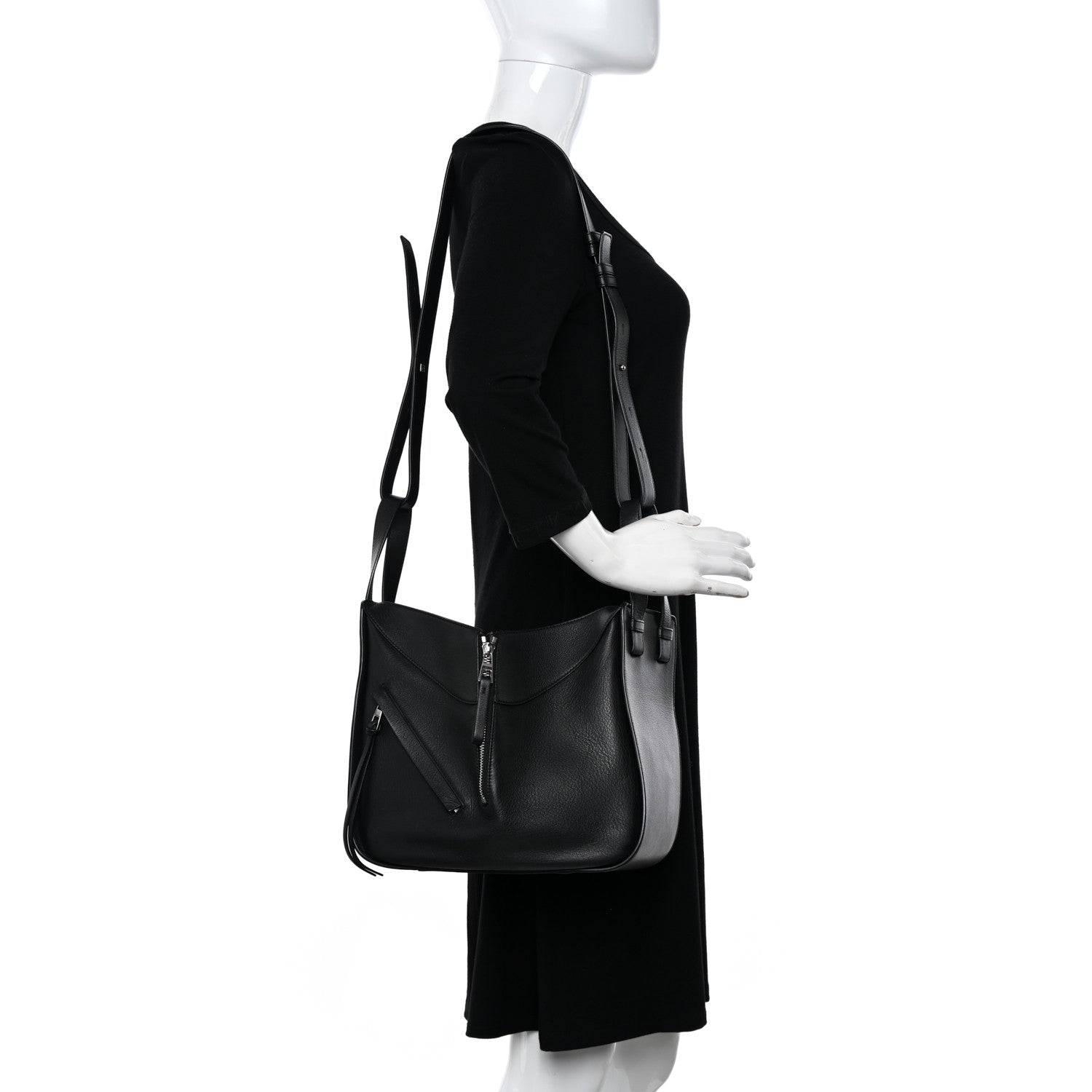 Loewe Calfskin Small Hammock Shoulder Bag Black 2 of 9