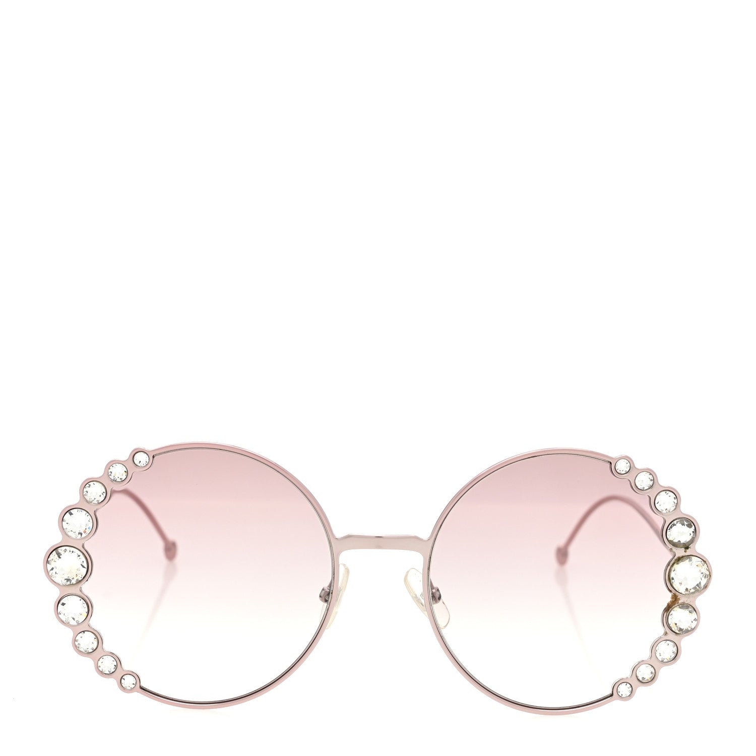 Fendi Crystal Round Sunglasses FF0324/S Rose 2 of 7
