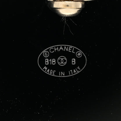 Chanel Resin Pearl Perfume Bottle CC Brooch Black Gold 4 of 5