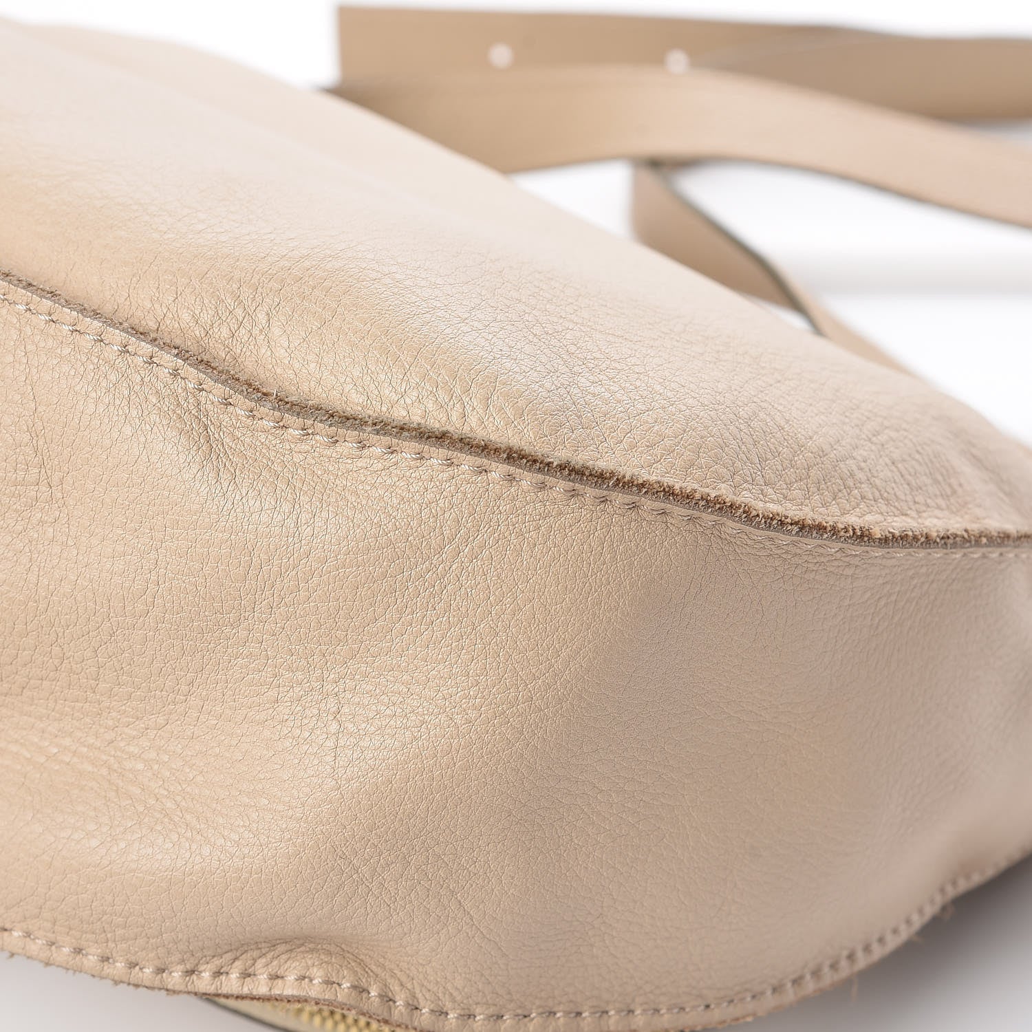 Chloe Calfskin Medium Marcie Round Zip Crossbody Bag Angora Beige 15 of 23