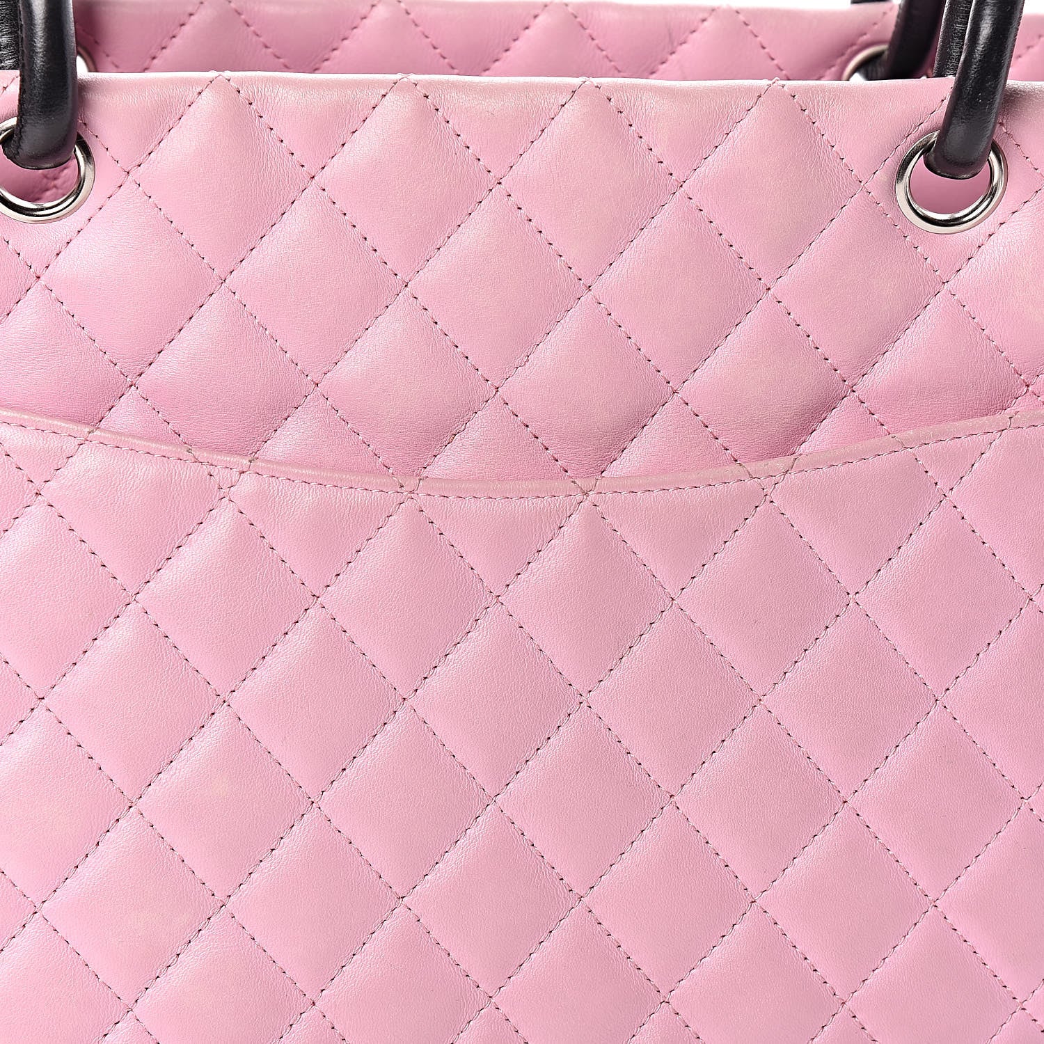 Chanel Calfskin Quilted Large Cambon Tote Pink Black 11 of 13