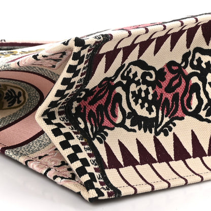 Christian Dior Canvas Embroidered Geometric Medium Book Tote Multicolor 10 of 10
