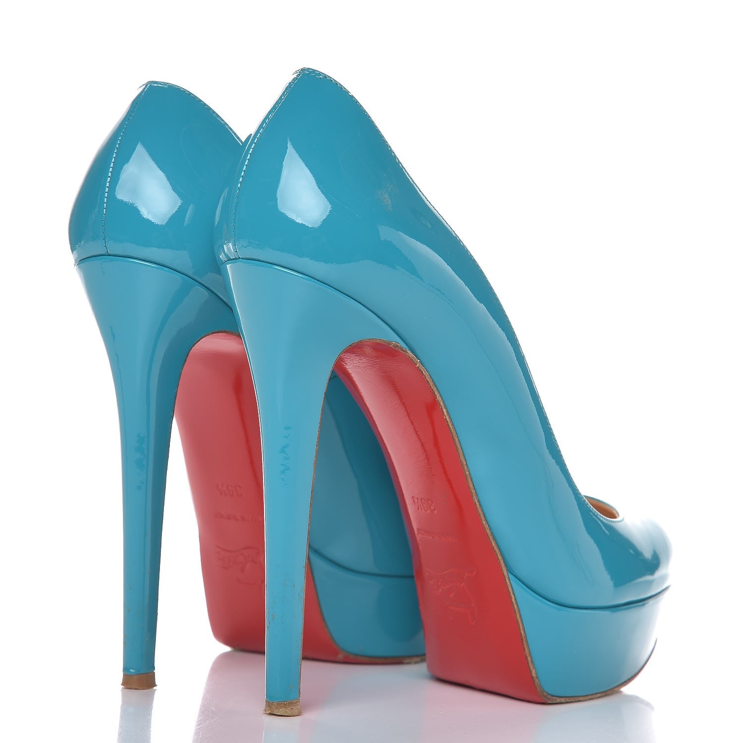 Christian Louboutin Patent Bianca 140 Pumps 39.5 Caraibes 4 of 13