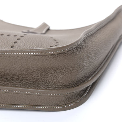 Hermes Taurillon Clemence Evelyne III PM Etoupe 9 of 12