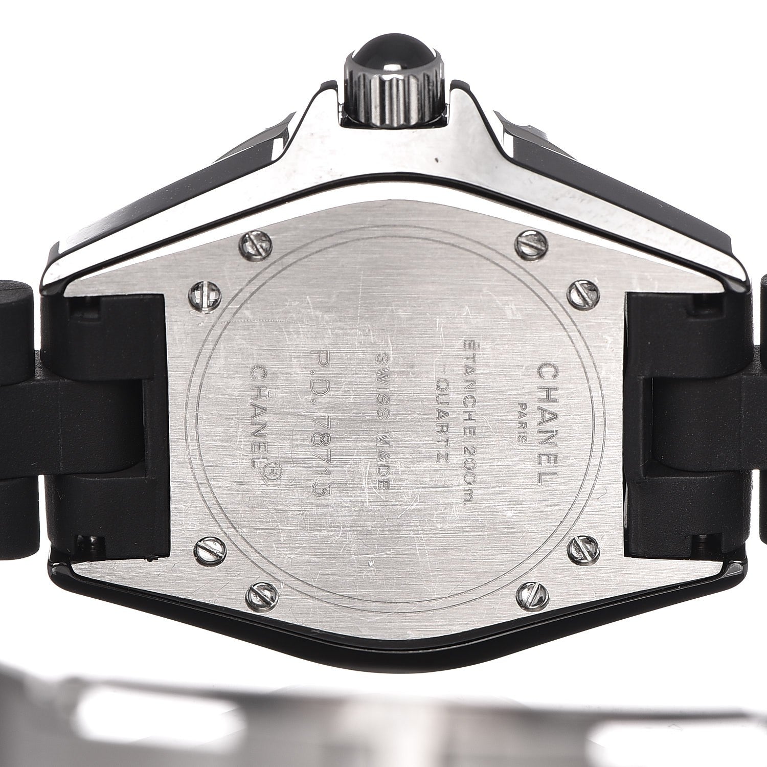 Chanel Stainless Steel Ceramic 33mm J12 Quartz Watch Black 6 of 6