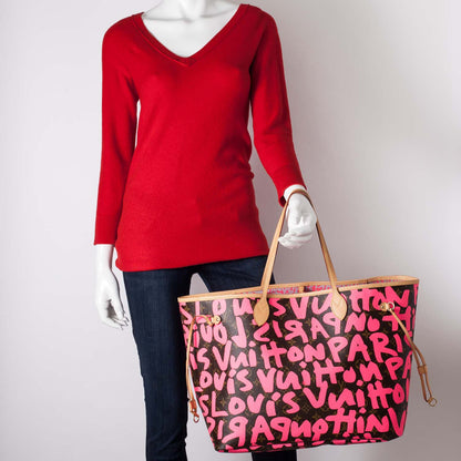 Louis Vuitton Monogram Graffiti Neverfull GM Fuchsia 2 of 10
