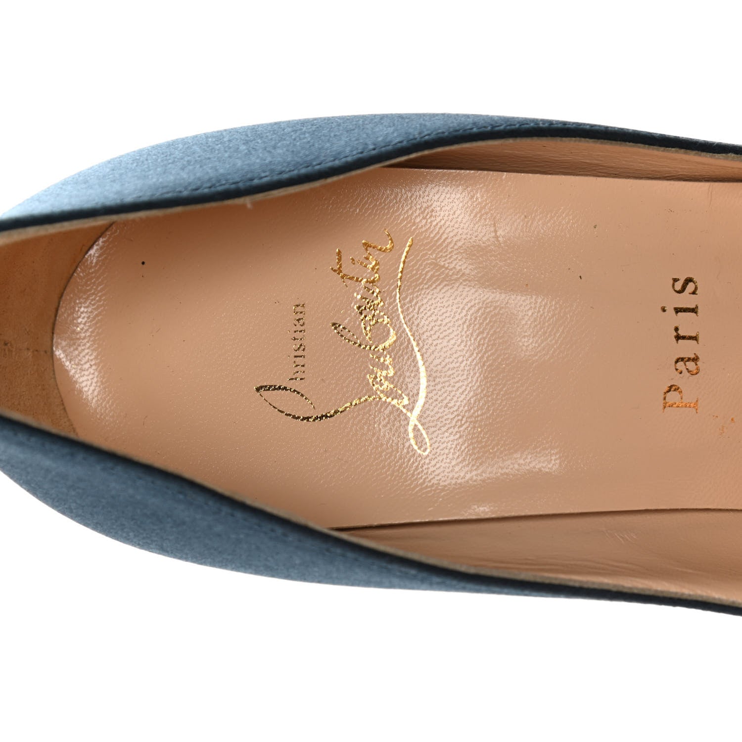 Christian Louboutin Crepe Satin Madame Butterfly 150 Pumps 38.5 Blue 9 of 10