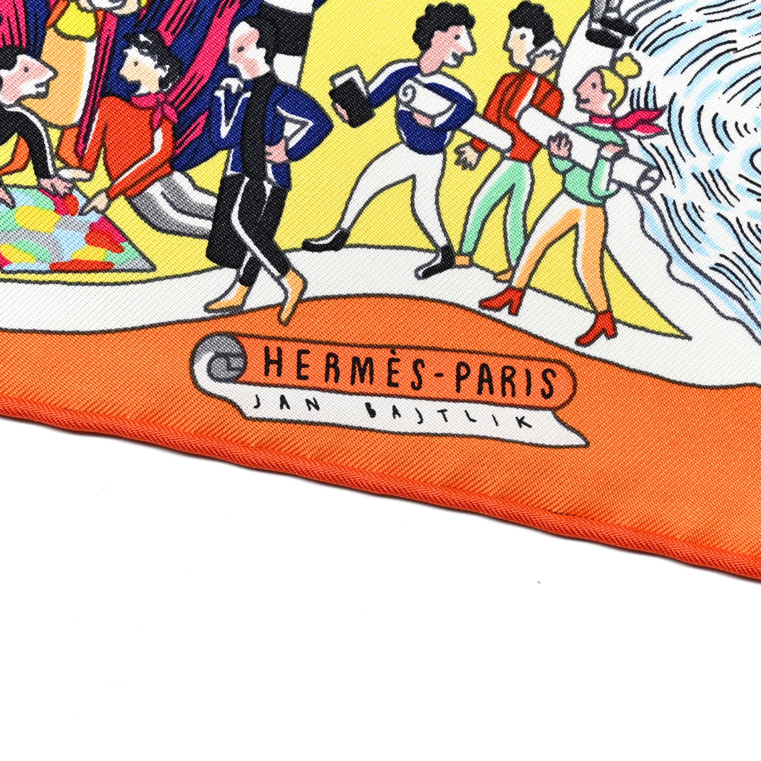 Hermes Silk Exposition Universelle Scarf 90 Orange Jaune Mutlicolor 3 of 4