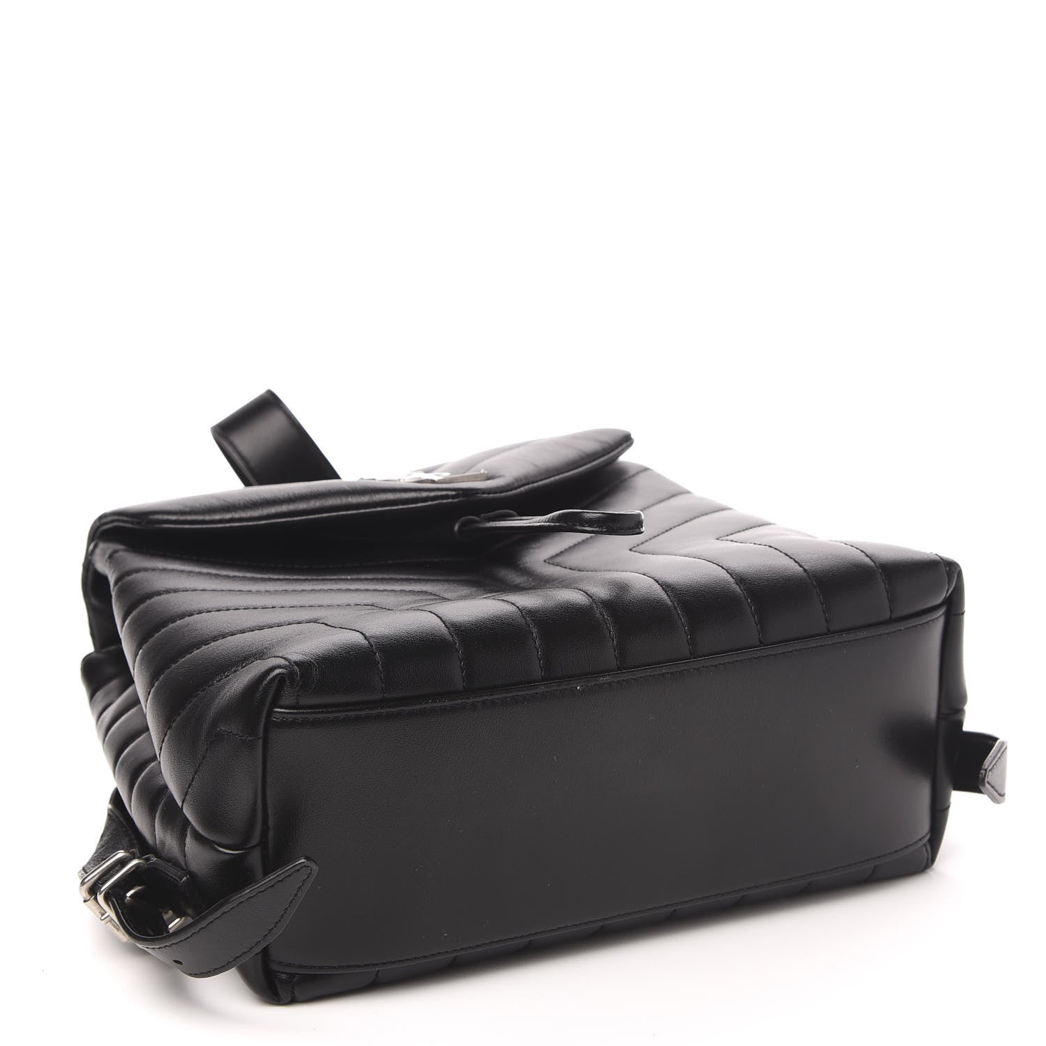 Saint Laurent Calfskin Y Quilted Monogram Small Loulou Backpack Black 3 of 10