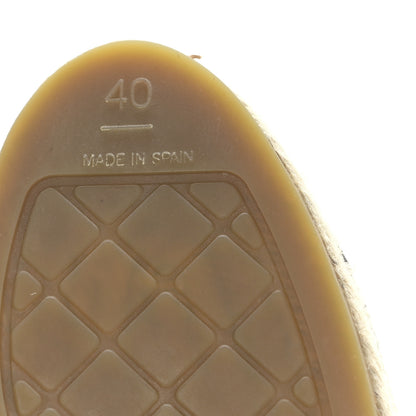 Chanel Printed Canvas Grosgrain 31 Rue Cambon Espadrilles 40 Black White 6 of 8