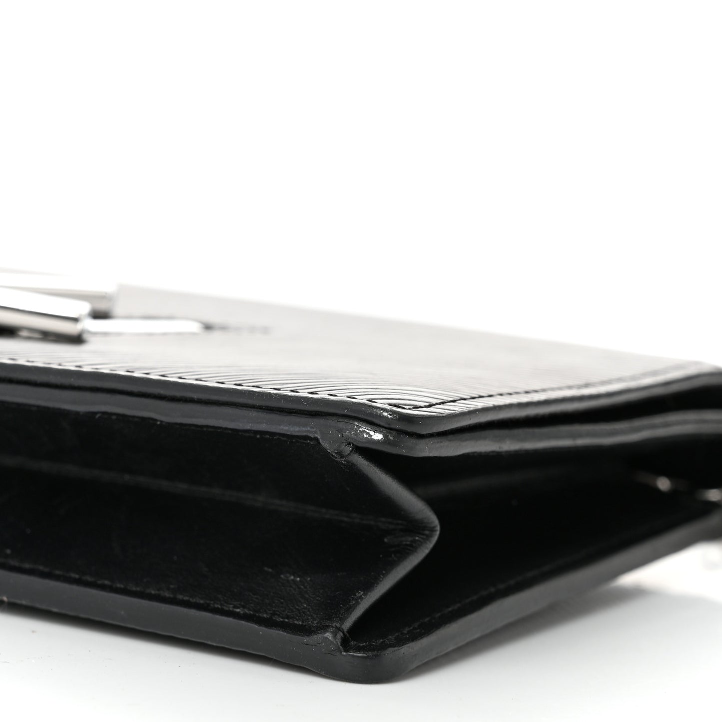 Epi Twist Belt Chain Wallet Black