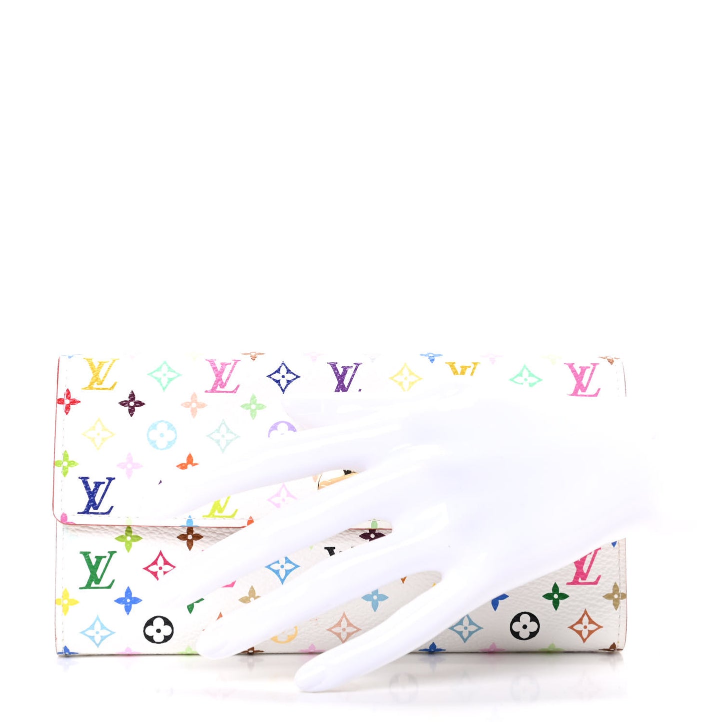 Monogram Multicolor Sarah Wallet White