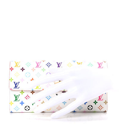 Louis Vuitton Monogram Multicolor Sarah Wallet White 2 of 7