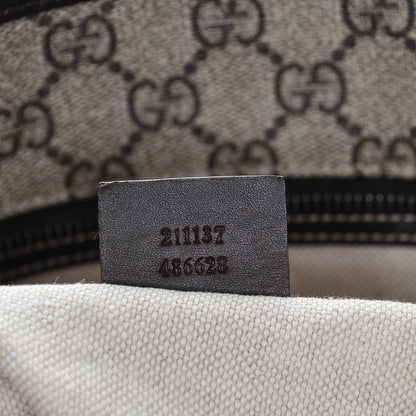 Gucci GG Supreme Monogram Medium Zippered Shopping Tote Dark Brown 7 of 7