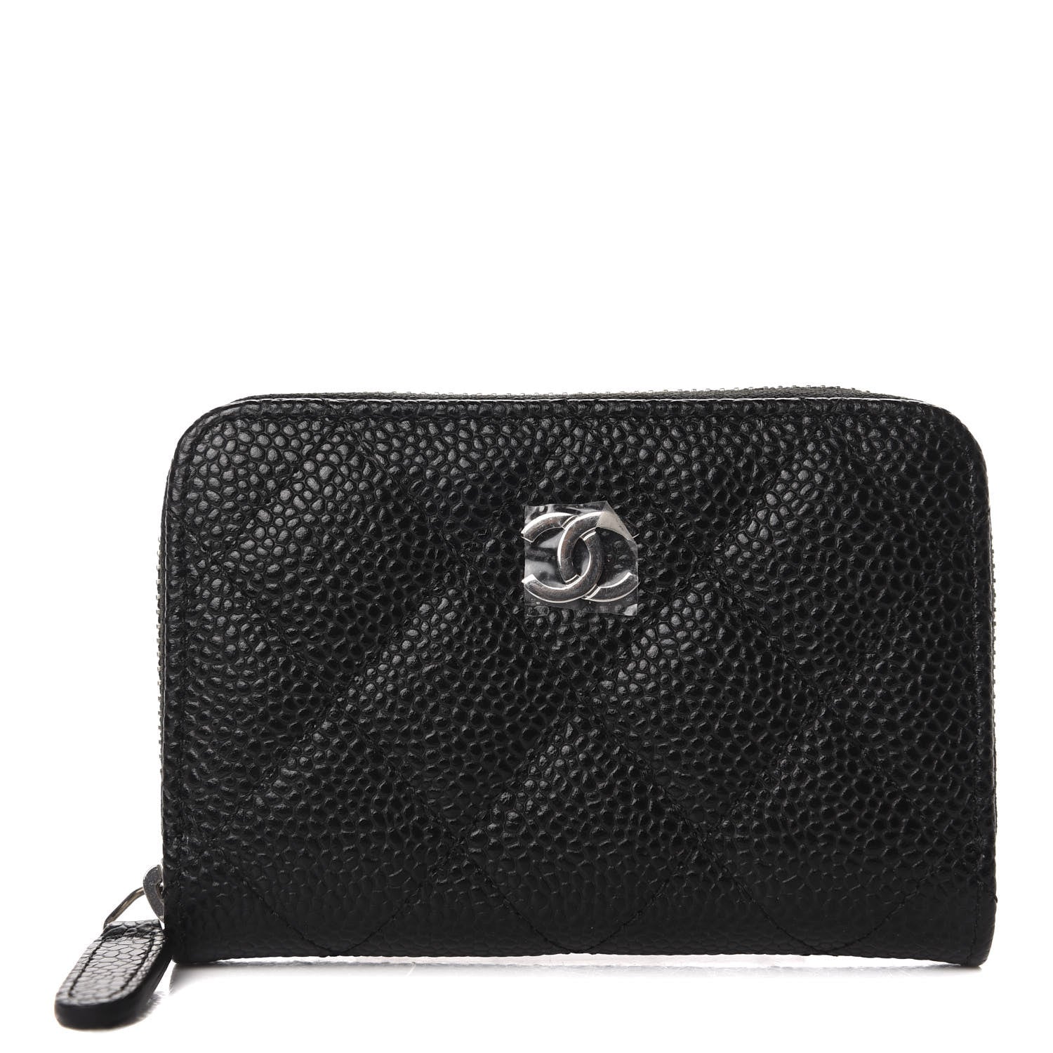 Chanel Caviar Quilted Zip Coin Purse Black 1 of 7