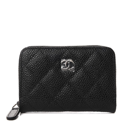 Chanel Caviar Quilted Zip Coin Purse Black 1 of 7
