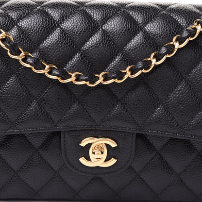 Chanel Caviar Quilted Medium Double Flap Black 7 of 10