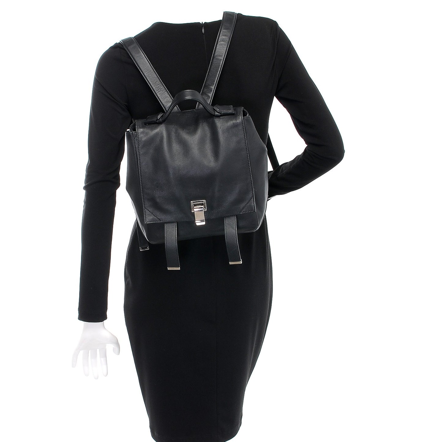 Calfskin PS Courier Backpack Black