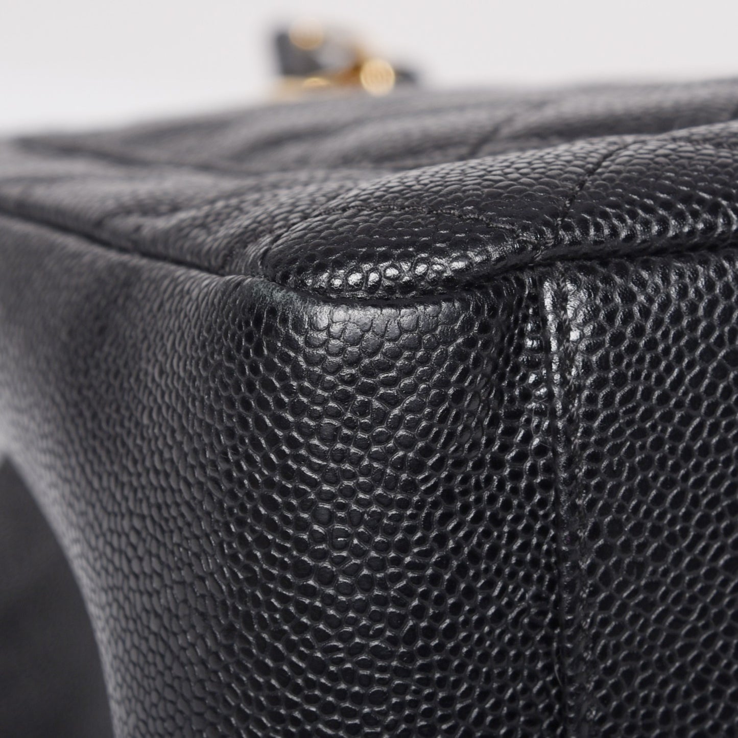 Caviar Quilted Grand Shopping Tote GST Black