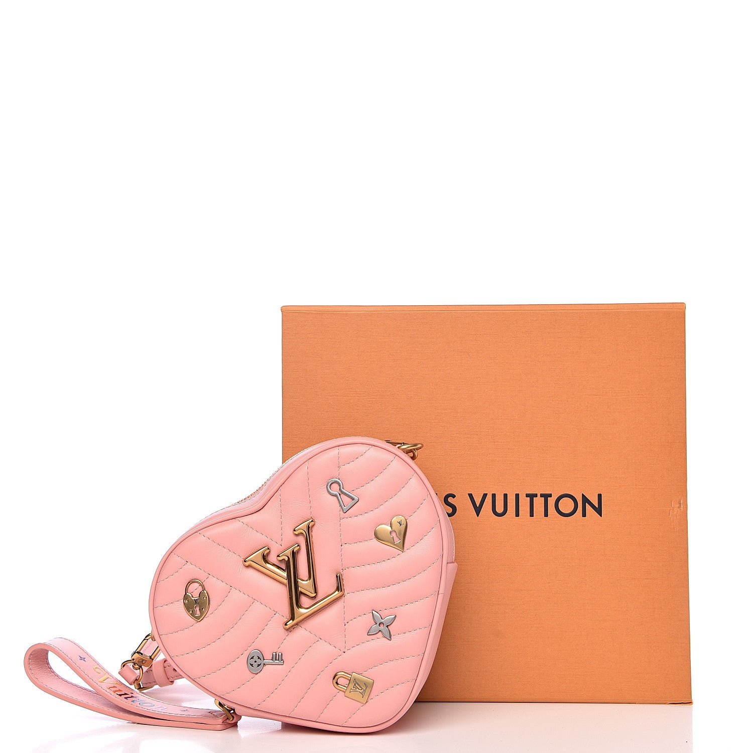 Louis Vuitton Calfskin Embellished New Wave Love Lock Heart Bag Rose Pomettes 10 of 10