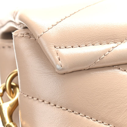 Saint Laurent Calfskin Y Quilted Monogram Toy Loulou Crossbody Bag Dark Beige 8 of 11