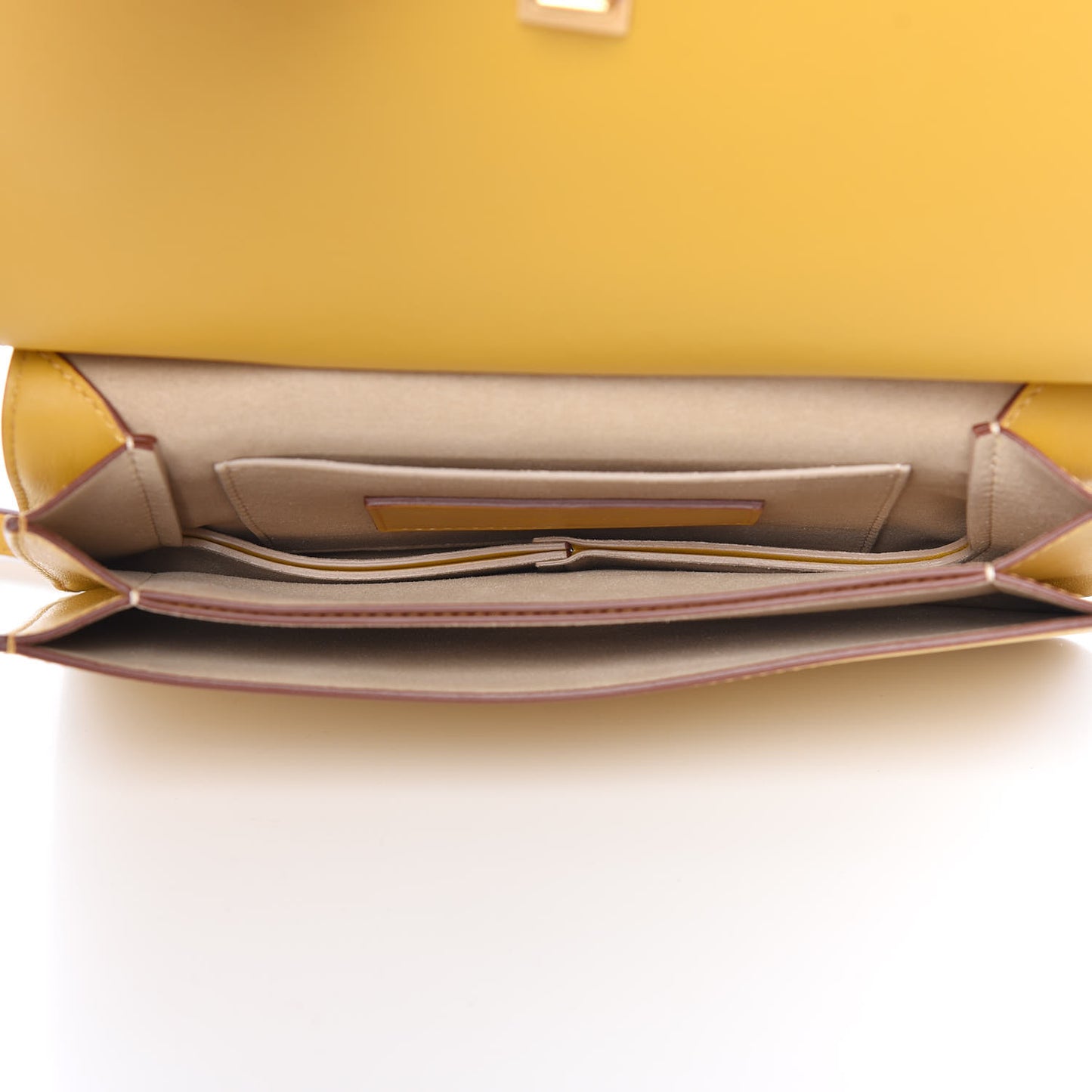 Calfskin Small Whip Top Handle Crossbody Yellow Curry