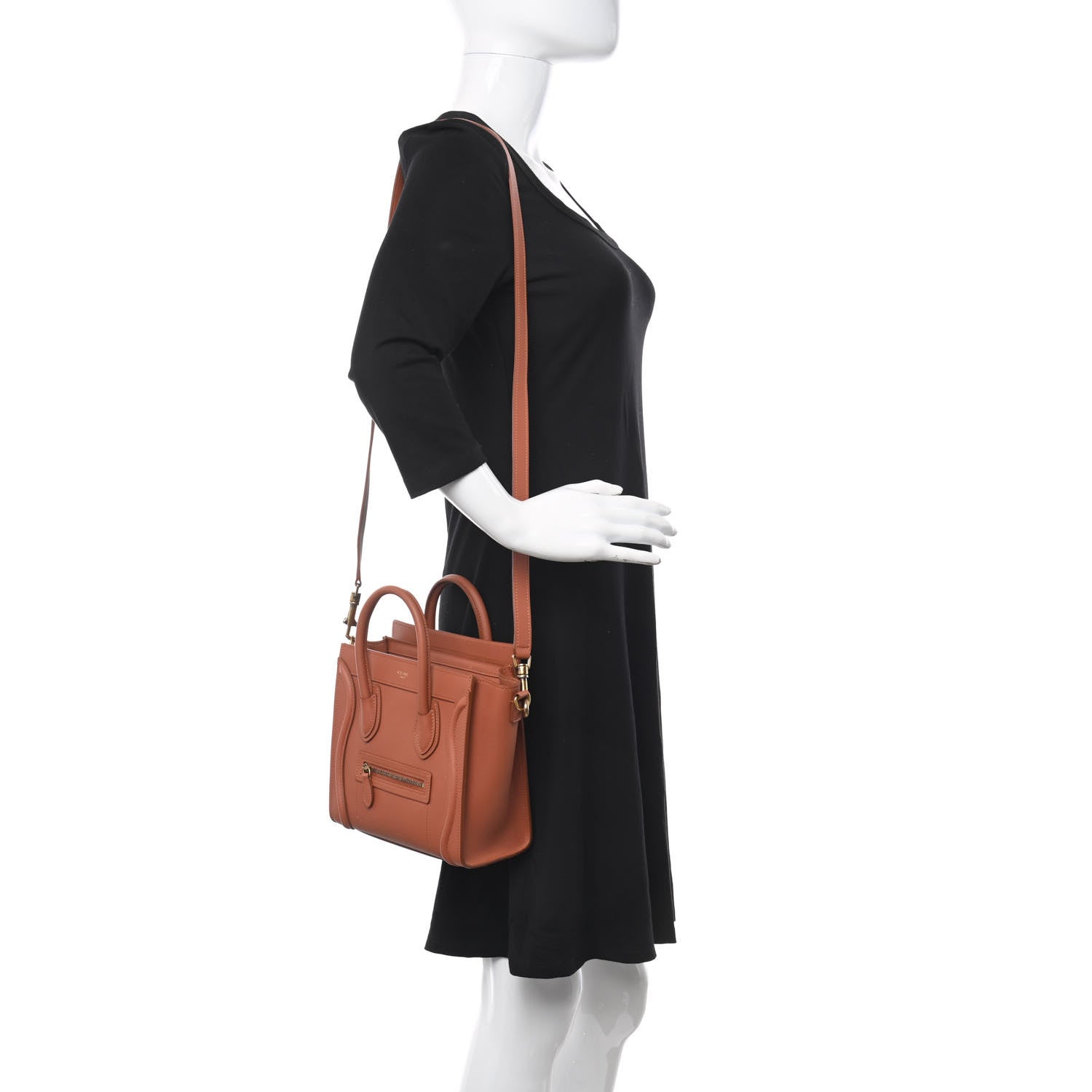 Celine Smooth Calfskin Nano Luggage Terracotta 2 of 18