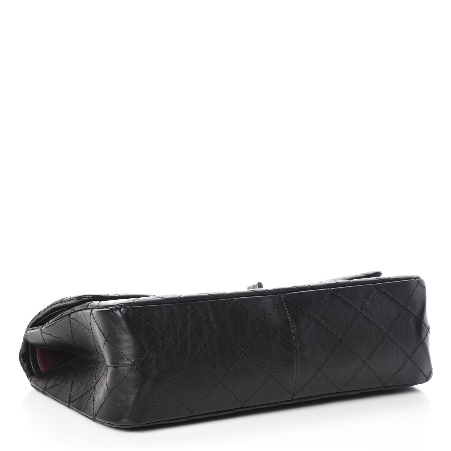 Aged Calfskin Quilted 2.55 Reissue 227 Flap Black