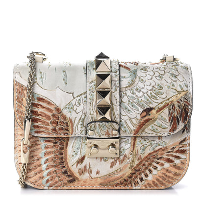 Valentino Garavani Vitello Japanese Bird Embroidered Small Glam Lock Rockstud Flap Multicolor 1 of 11